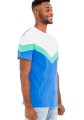 CHEVRON COLOR BLOCK TSHIRT