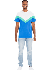 CHEVRON COLOR BLOCK TSHIRT