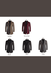 High Quality Men Coats Autumn Winter Solid Color Men's Wool Jacket