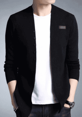 Mens Slim Fit Cardigan with Button Design
