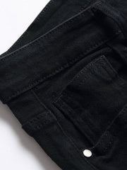 Men's Patches Slim Straight Leg Jeans