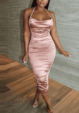 backless bodycon midi dress Leely Women White Midi Engagement Dress with Bow Bodycon V Neck Backless Courthouse Wedding Dress with Slit