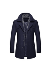 Winter Scarf Detachable Scarf Jackets Men's Wool Coats