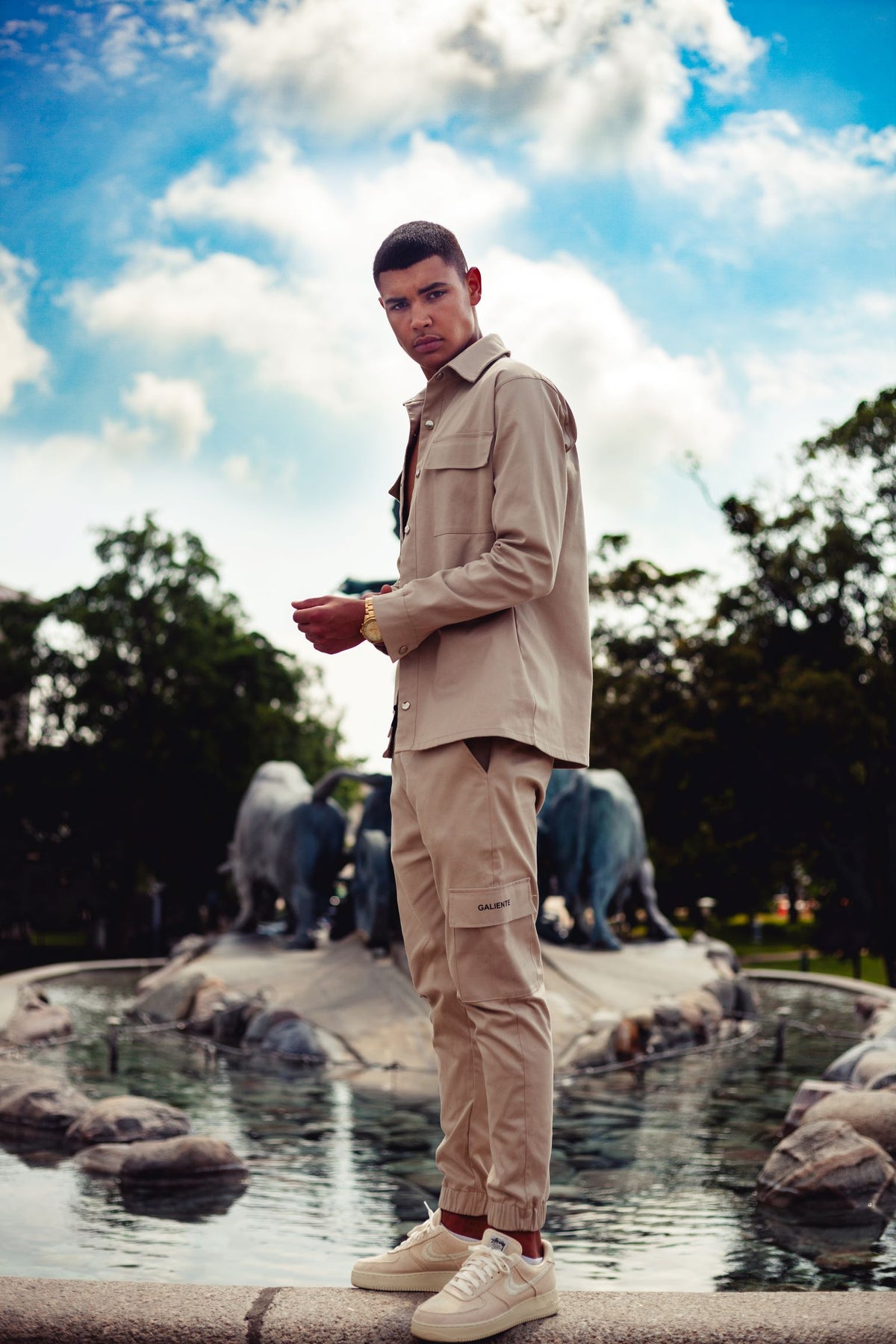 Beige cargo pants