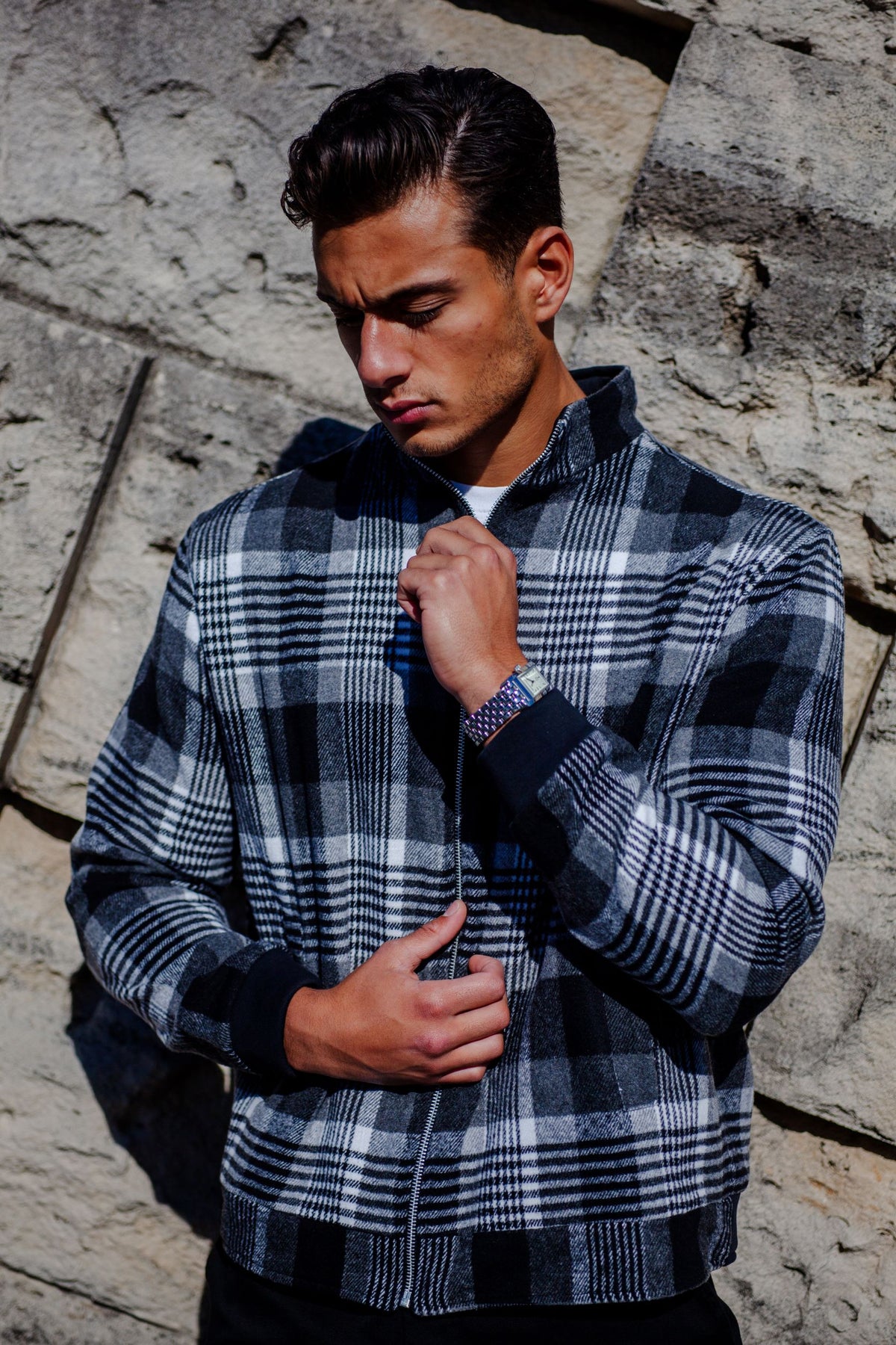 Black checked jacket