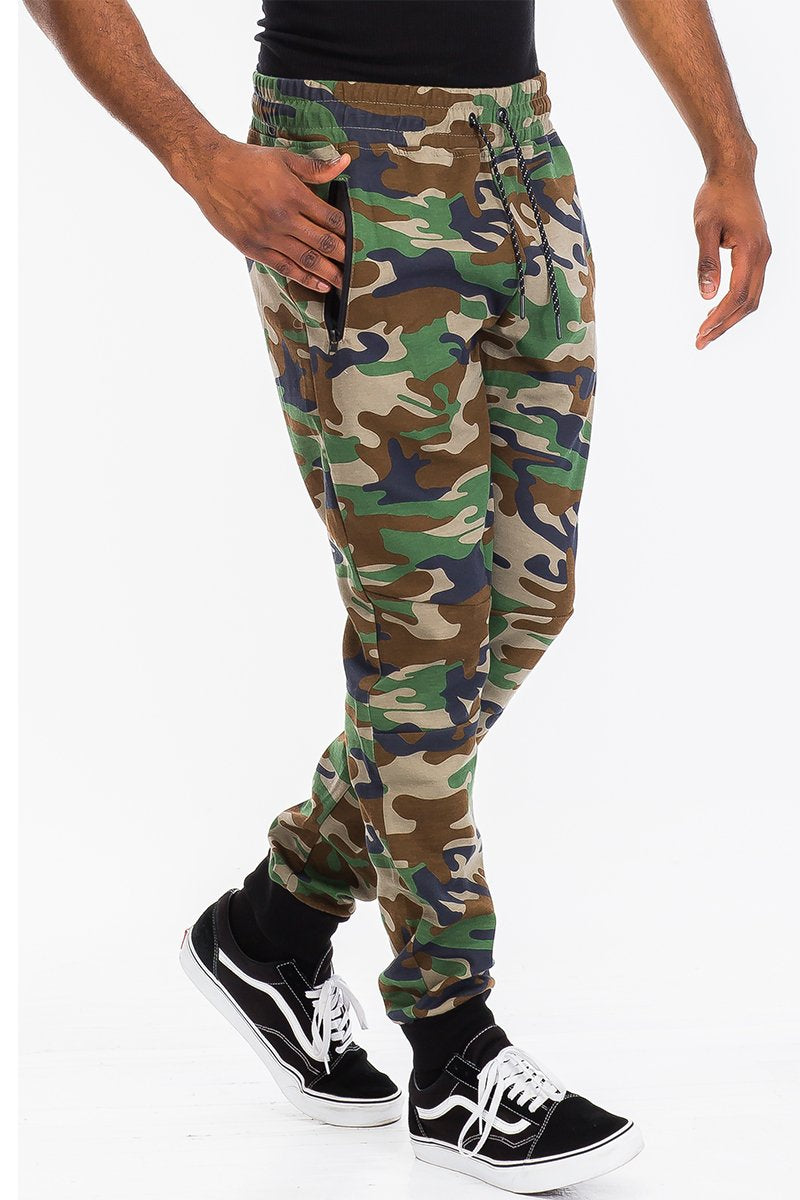 CAMOUFLAGE COTTON SWEAT PANTS